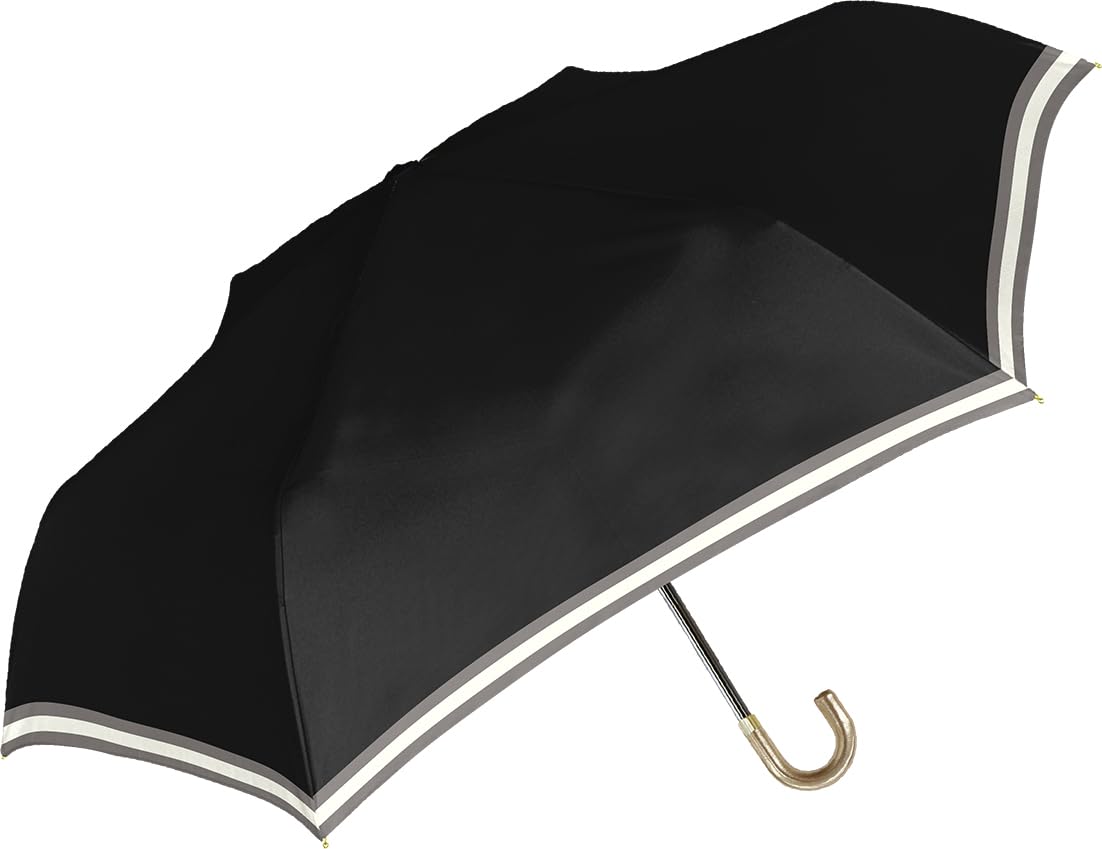 【中谷】 Parasol 婦人 折傘 手開き 晴雨兼用 UV グログラン バイカラー 折 ブラック UVカット UPF50 ..