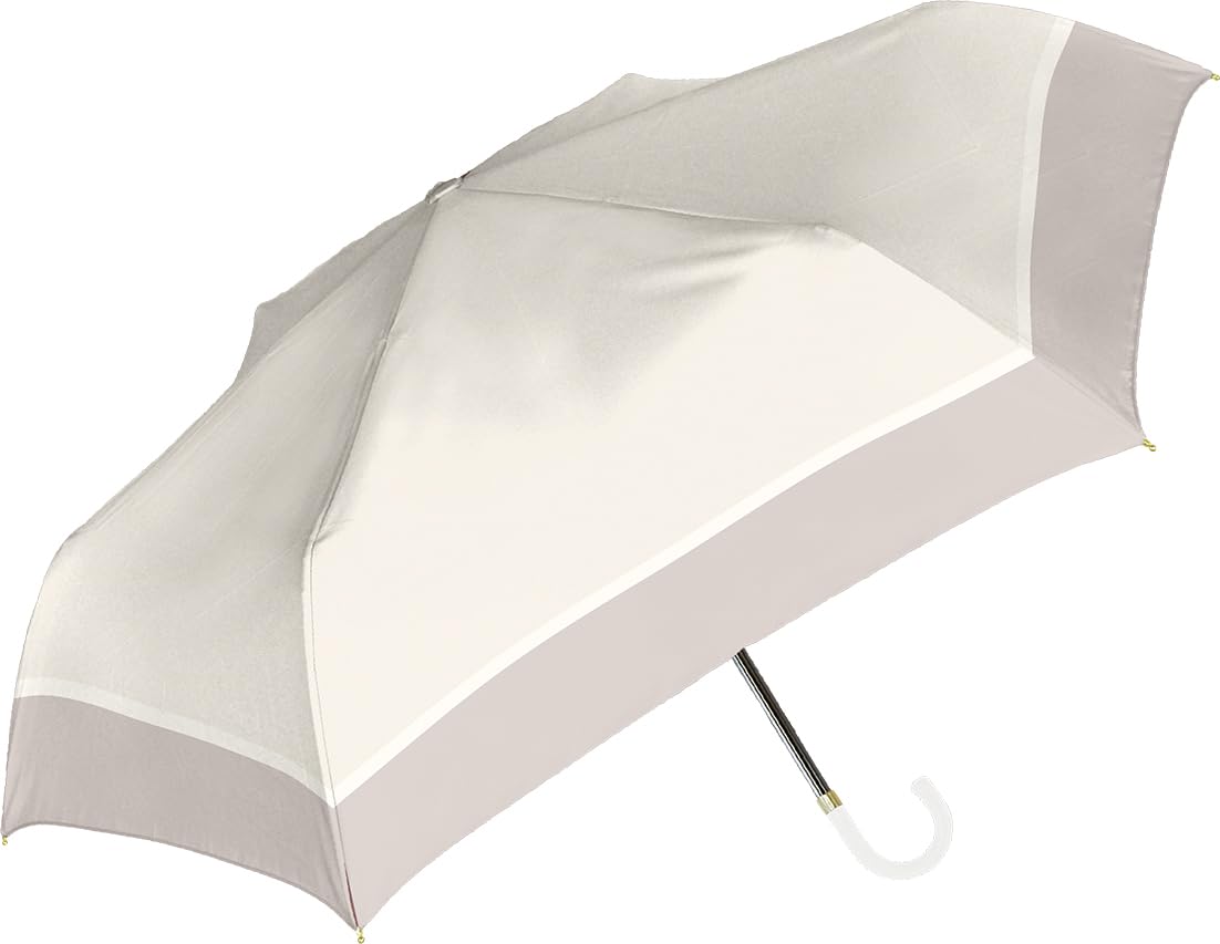 【中谷】 Parasol 婦人 折傘 手開き 晴雨兼用 UV ペール トライカラー 折 サンドベージュ UVカット UPF..