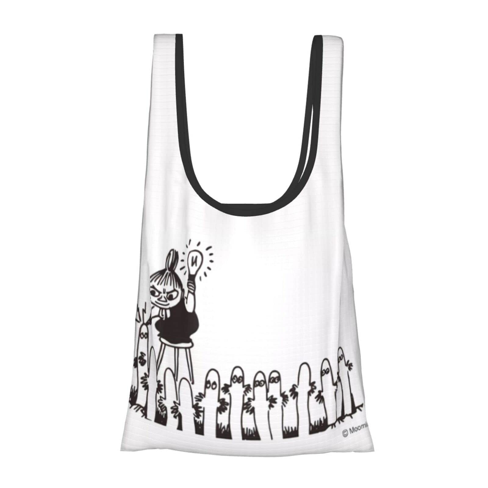 [HTSW] エコバッグ 大容量 おしゃれ ムーミン リトルミイ ニョロニョロ 防水 トートバッグ バッグ 折りたたみ お買い物バッグ エコバッグ 丈夫 防水
