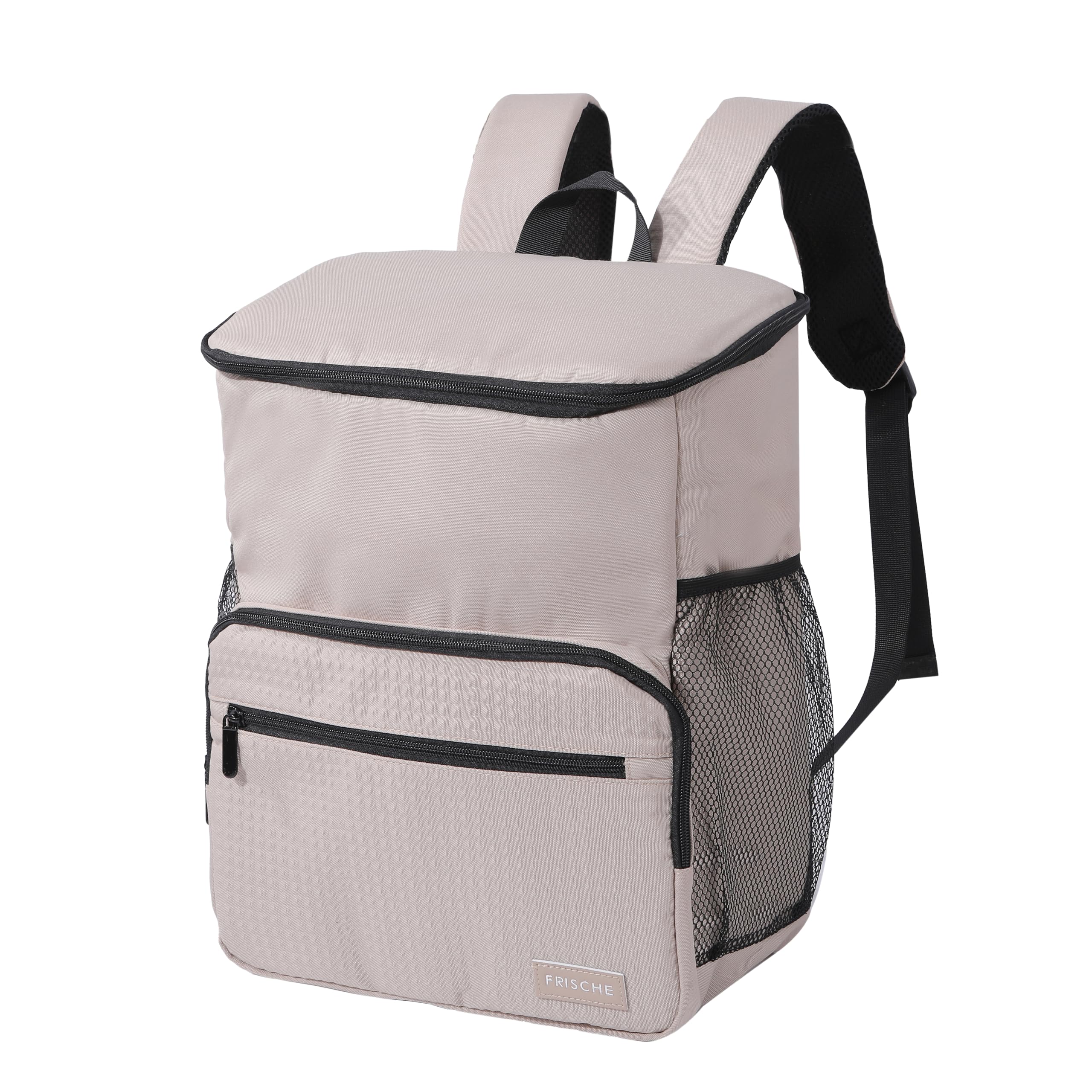 [St.espoir] キャンプに 買い物に 旅行に 内部が保冷仕様のリュック ベージュ 折り畳み可能 食品 食材 の運搬に