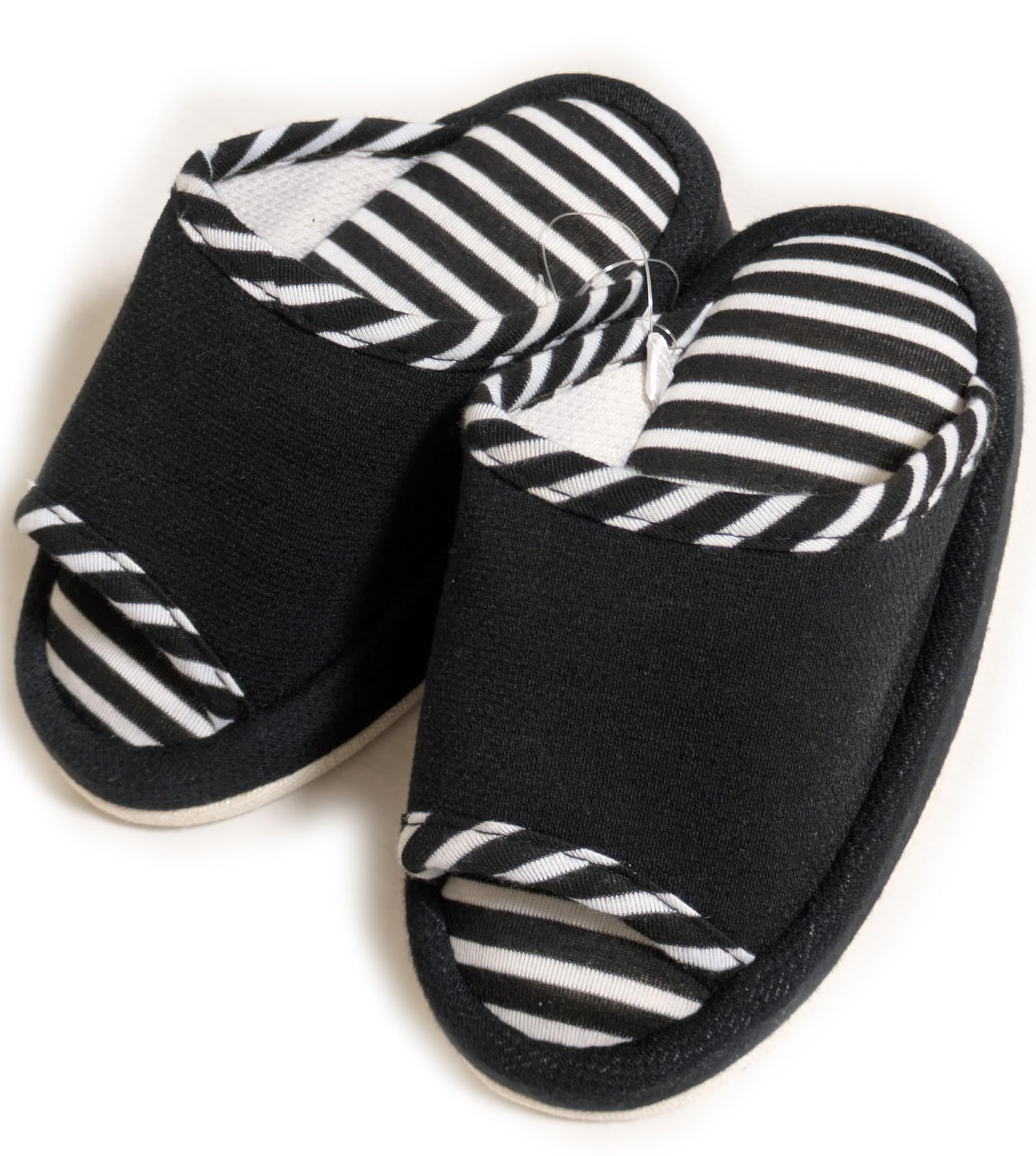 ダイエットスリッパ 室内 レディース 厚底 美脚 疲れにくい 低反発ソール おしゃれ ボーダー ブラック