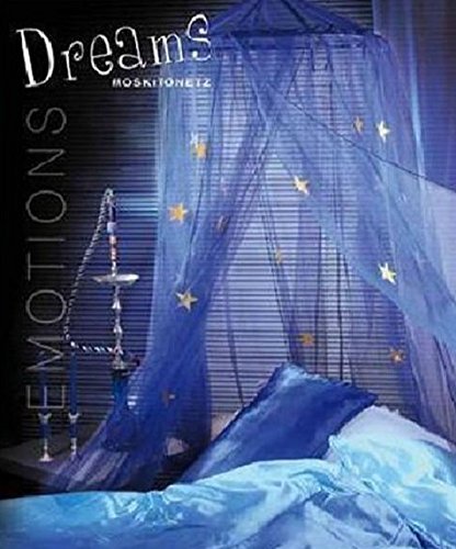 天蓋カーテン 蚊帳 モスキートカーテン/ブルー お星様