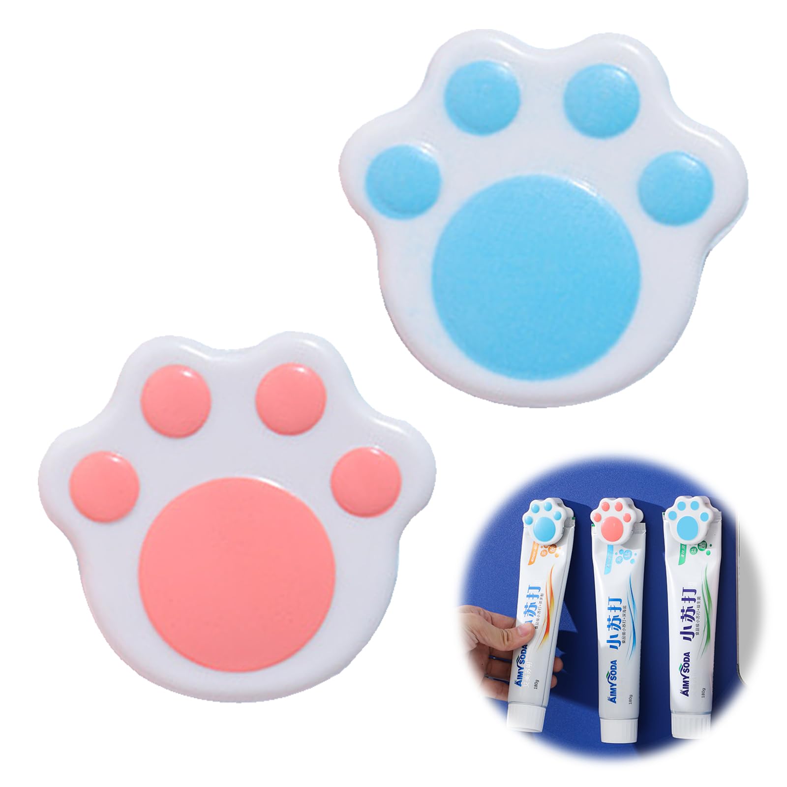 TokTech 歯磨き粉ホルダー 浮かせる 2/4個セット 歯磨き粉クリップ チューブクリップ 歯磨きチューブホ..