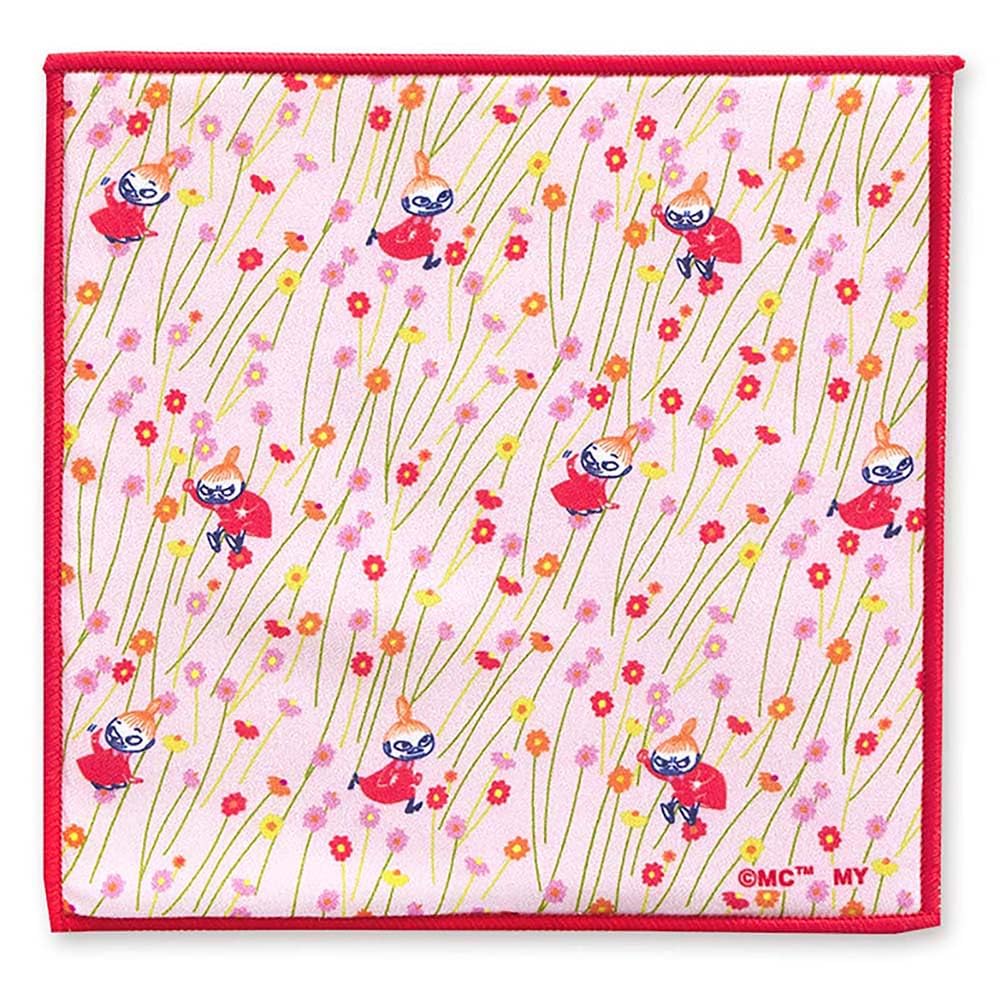 ハンカチ ムーミン ミニハンカチ フラワーレッド リトルミイ ピンク 約15×15cm