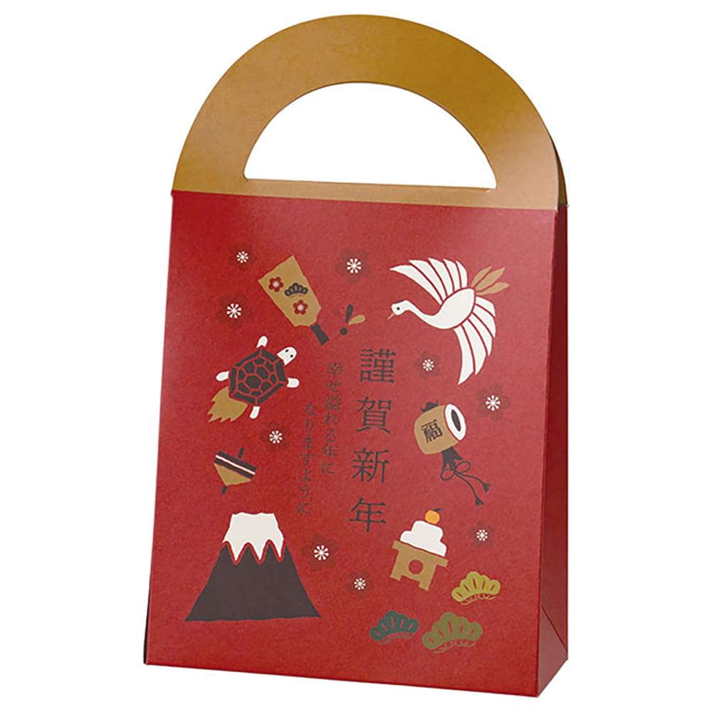 ヘッズ 箱 15×6×25(18.5)cm S 赤 20枚 迎春ギフトボックス バッグ型 持ち手付き HEADS GS-GBS