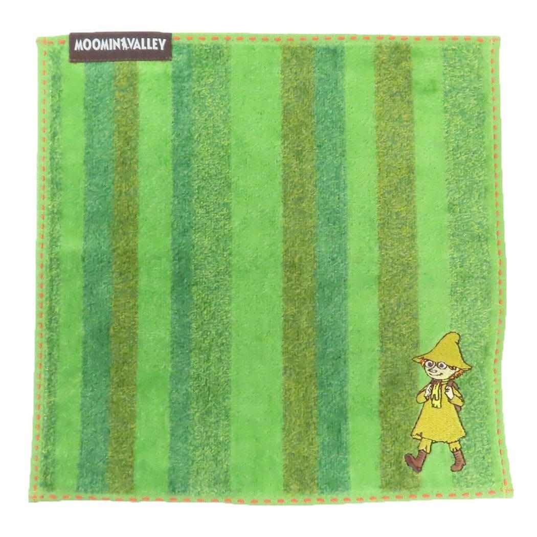 丸眞 ミニタオル ムーミン セパレートカラー スナフキン 綿100％ オーガニックコットン 抗菌防臭加工 ハンドタオル ハンカチ プレゼント ギフト 誕生日 1505013800