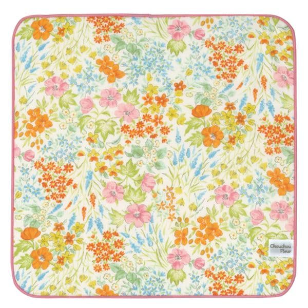 プレーリードッグ Chouchou Fleur ガーゼパイルハンカチ CFH-527 ワイルドフラワー アプリコット