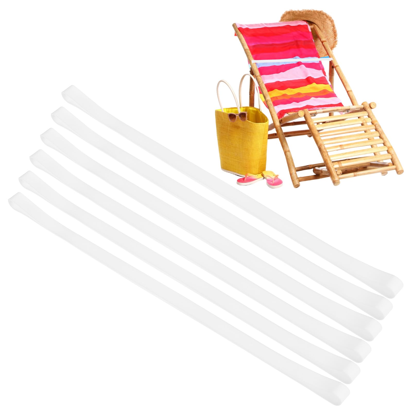 M METERXITY ビーチチェア用の6個入りタオルバンド、再利用可能なビーチタオルクリップ、弾性風防スト..