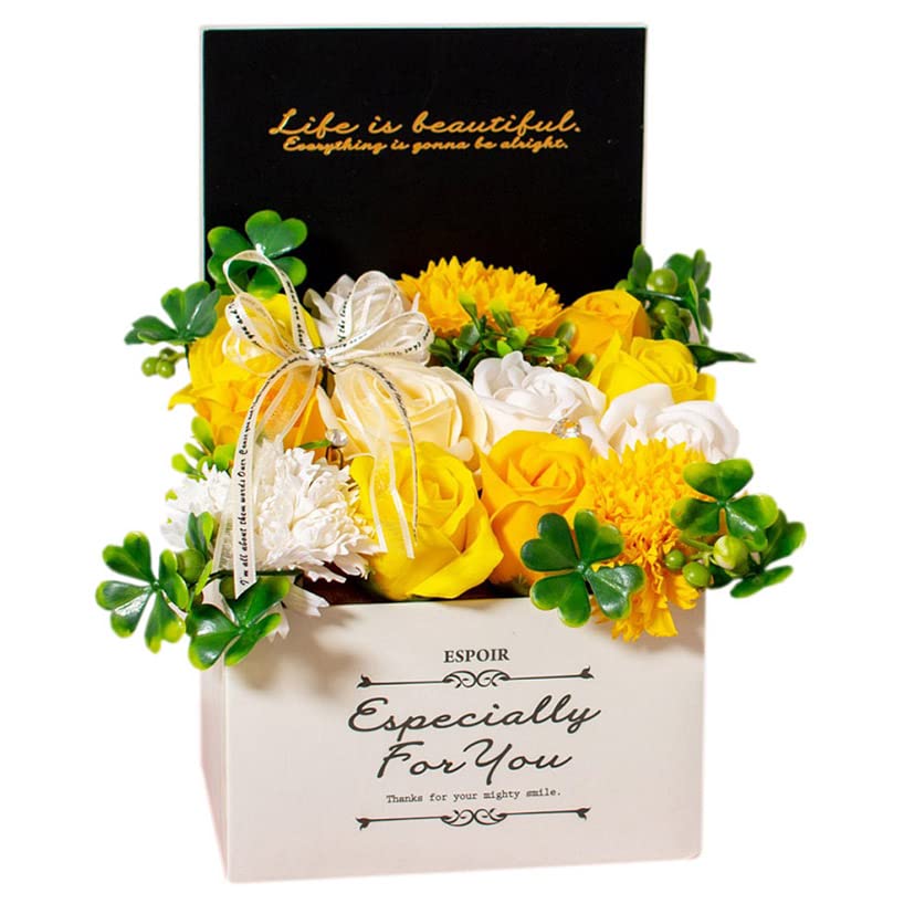 ソープフラワー エレガントボックス M シャボンフラワー 薔薇 バラ 母の日 敬老の日 新築祝い 出産祝い 誕生日 記念日 結婚祝い 退職祝い お見舞い 送別会...
