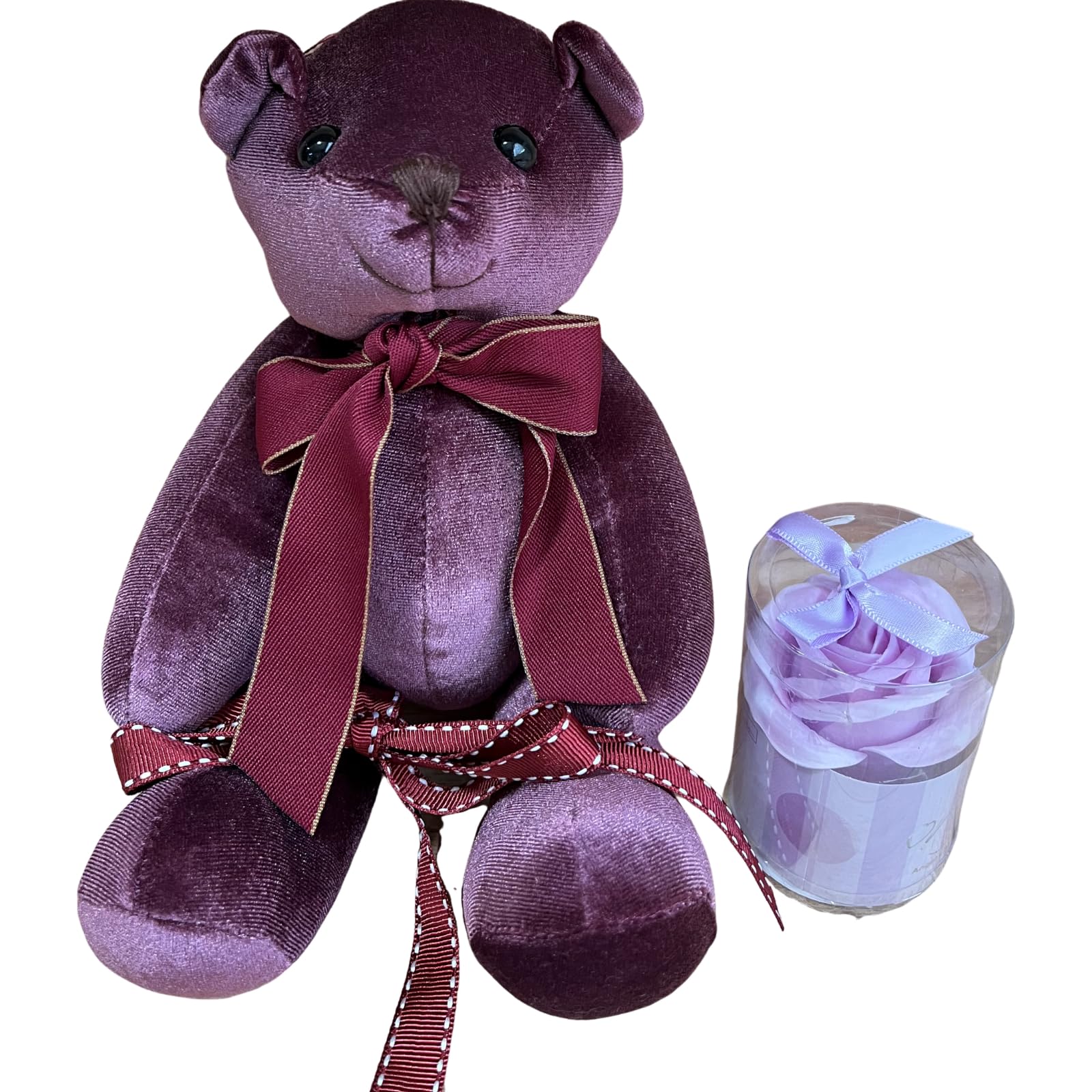 キューフラ(Q-FLA) ソープフラワー 入浴剤 エレガント ベア エンジェル ぬいぐるみ セット パープル 母の日 ギフト プレゼント 833090