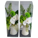 キューフラ(Q-FLA) ソープフラワー 花びん入り 供花D 2個セット ギフト お供え 仏花 仏壇 仏前 香りの供花 831270