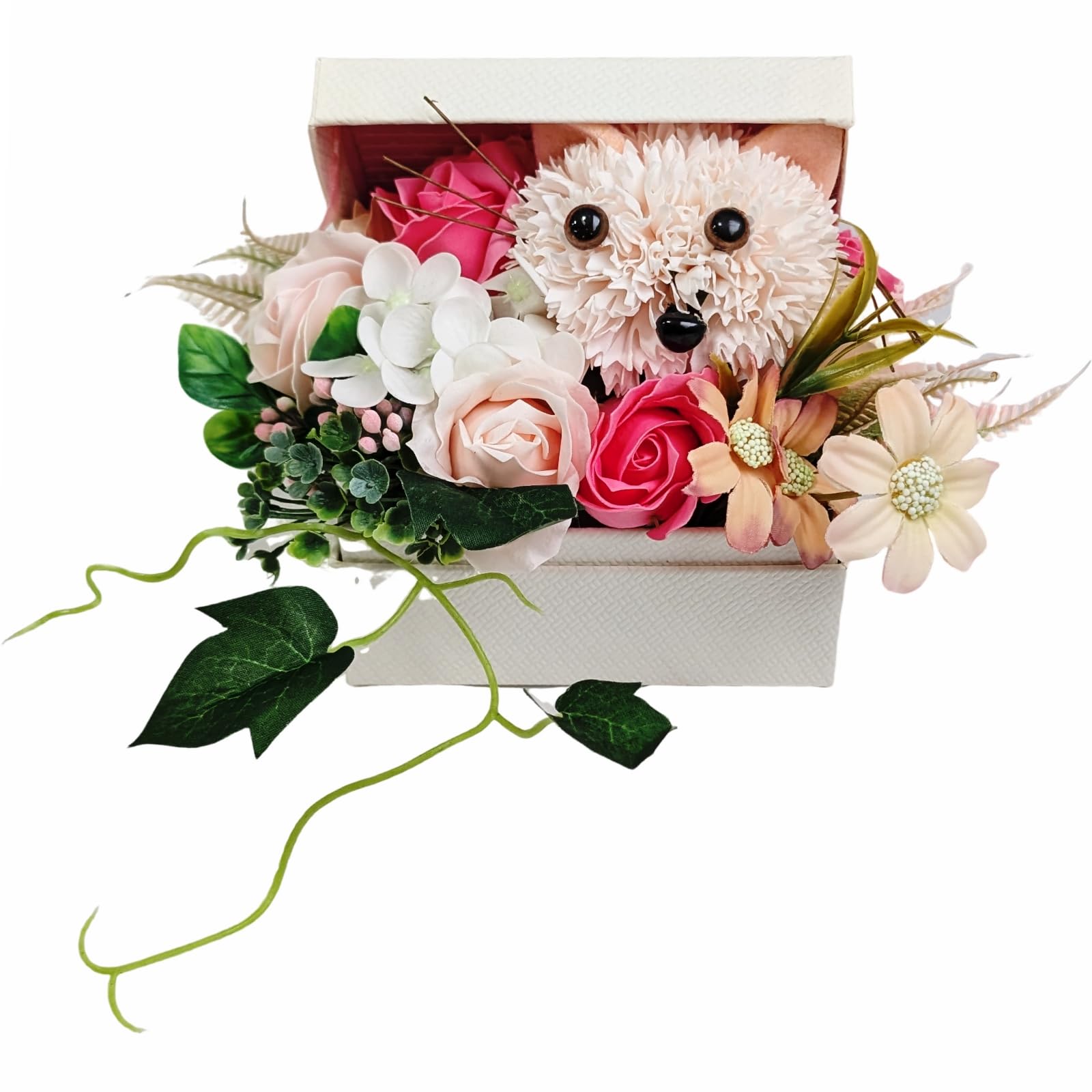 キューフラ(Q-FLA) ソープフラワー 造花 キャットボックス B 母の日 贈り物 ギフト プレゼント お祝い 和風 アレンジ 776946