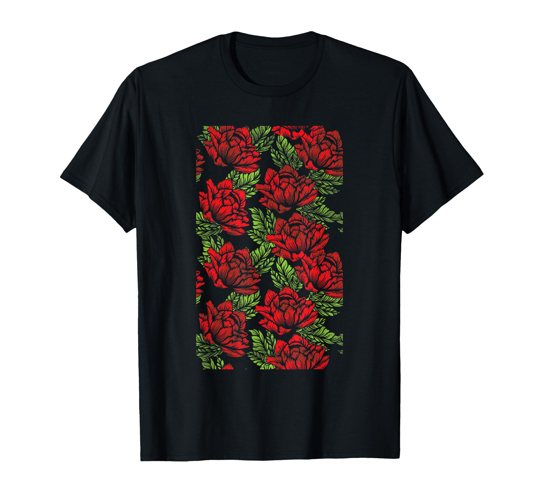 Rose Flower Floral Seamless Pattern Cool Nature Lover Gifts T