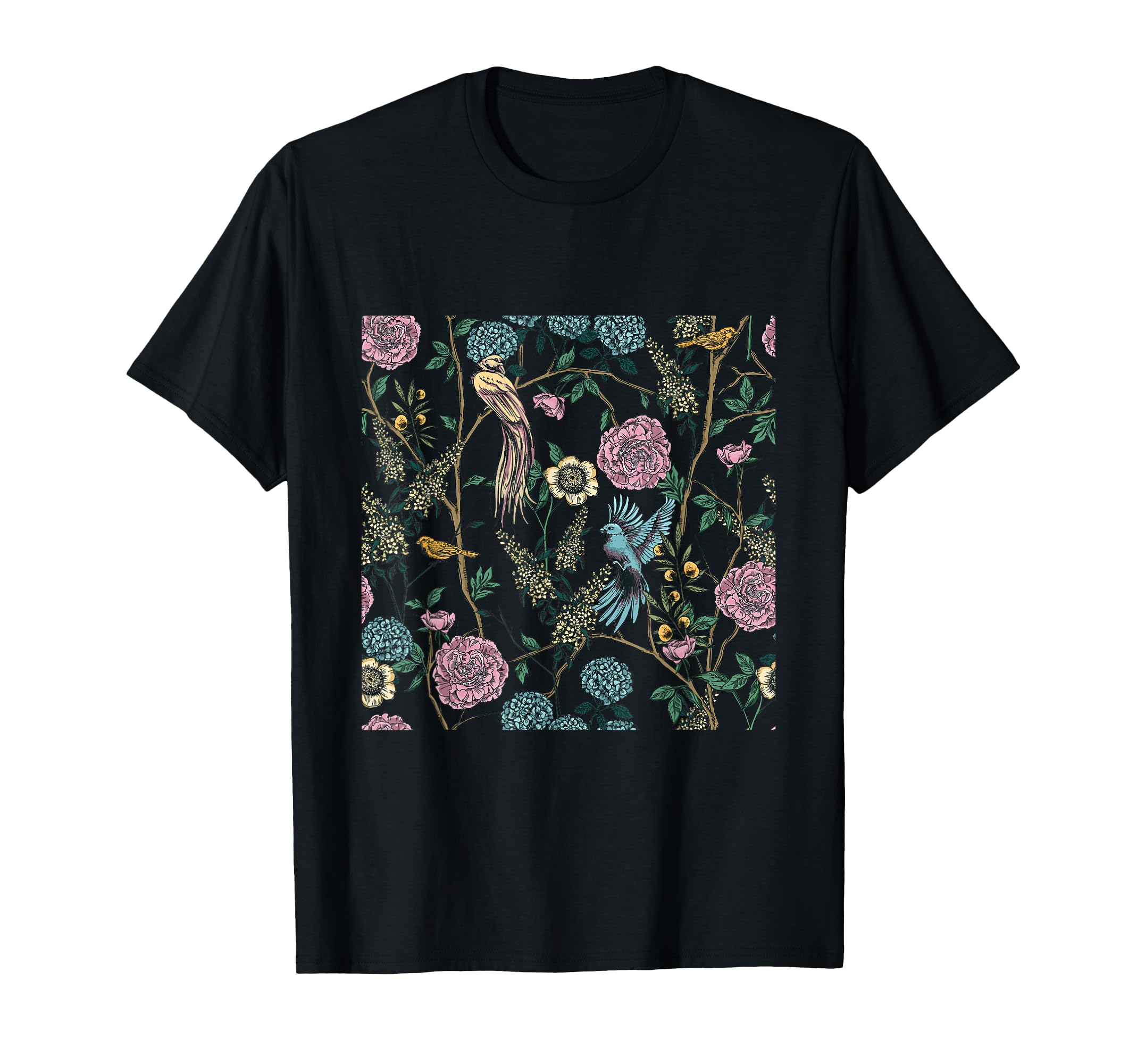 Floral Flower Blossom Birds Pattern Cute Nature Lover Gifts T