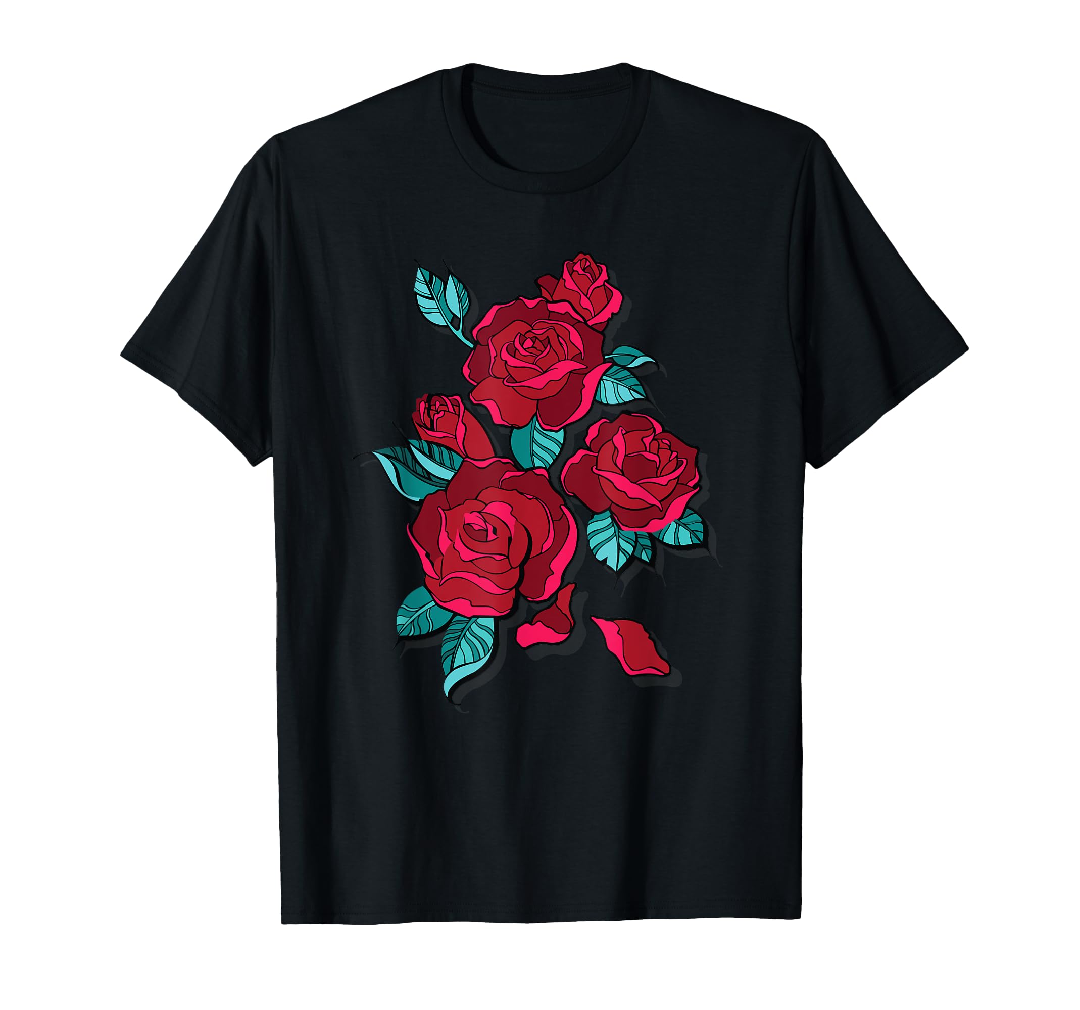 Red Rose Floral Flower Aesthetic Cool Flower Lover Gifts T