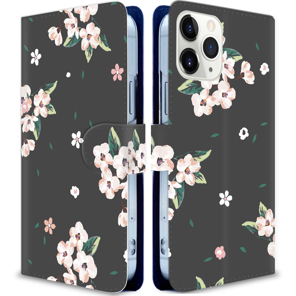 iitrust Galaxy S21 Ultra 5G ケース 手帳型 ギャラクシー S21 ウルトラ5G ケース スマホケース 耐衝撃 カメラ穴 合皮レザー スタンド機能 カードホルダー 花 フラワー ファッション(2)