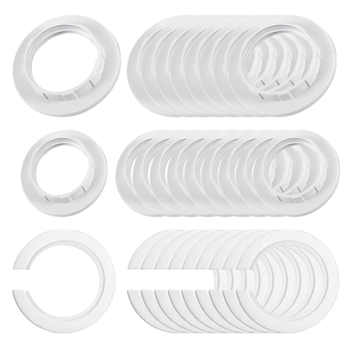 Xiatiaosann 30個 E27 ランプ シェード リデューサー リング ソケット プレート ライト フィッティング..