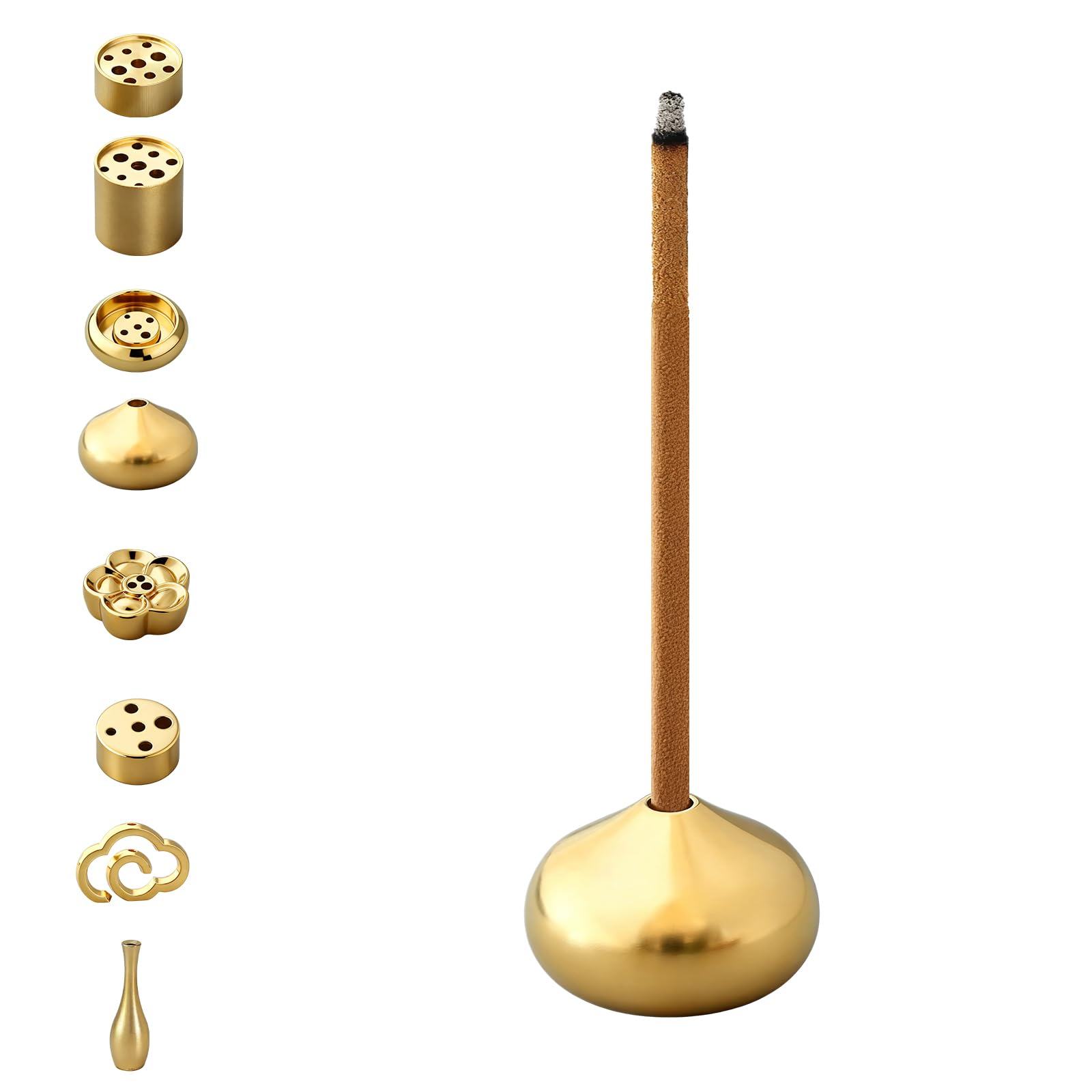 [Ruleheai]お香立て 真鍮 線香立て ミニ香炉 仏壇用線香立て 和風 シンプル おしゃれ 可愛い 耐久性 安..