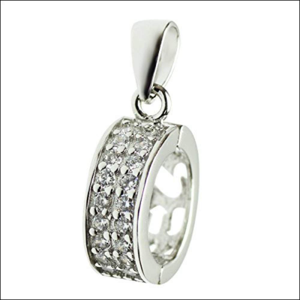 卸の店 ネックレスパーツ ペンダントクリッカー ホワイトゴールドコーティング/シルバー925 ネックレス..