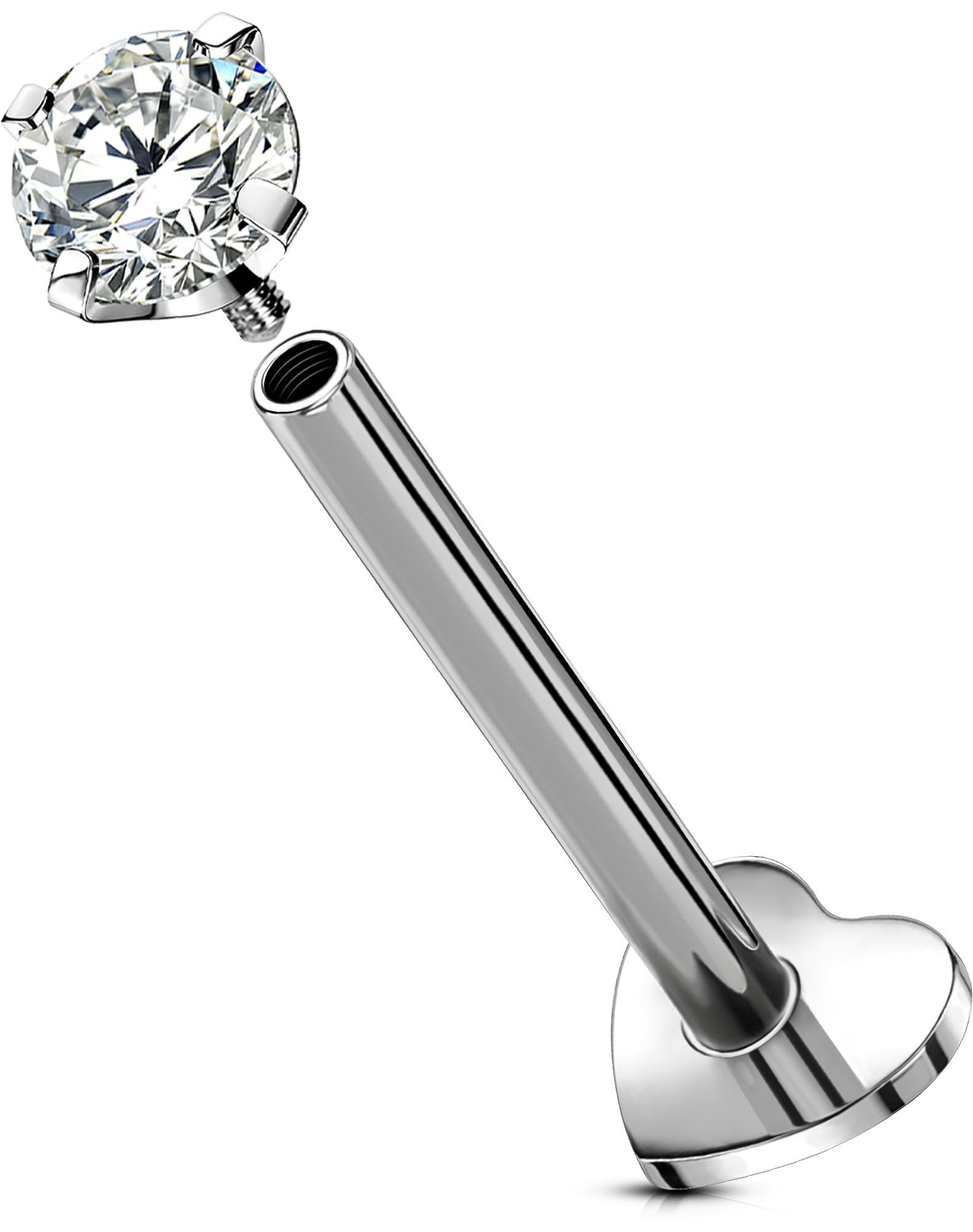 OUFER ボディピアス 16G ラブレットピアス ジュエリー チタン ヘリックスイヤリング 内部リップスタッ..