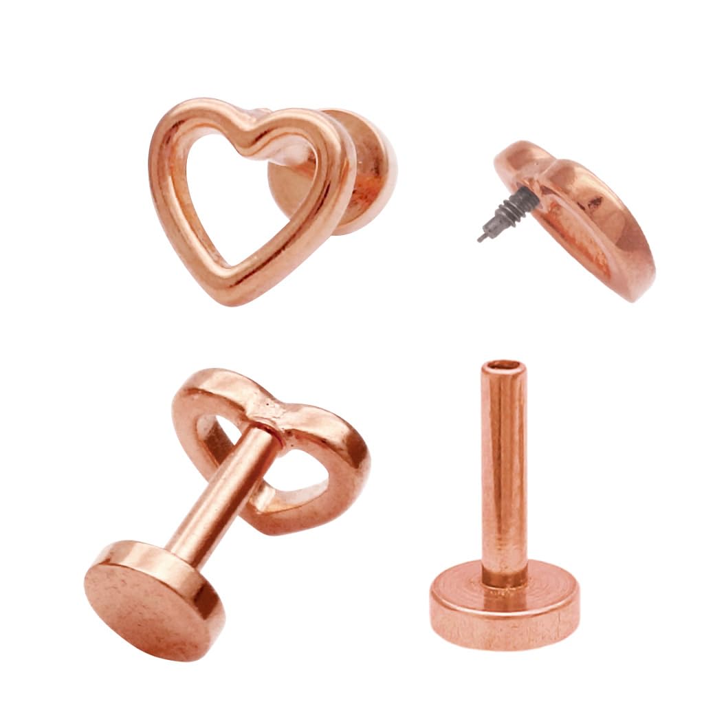 [スパイシーリップス] 16G サージカルステンレス ボディピアス 軟骨ピアス 愛らしい メタル オープンハ..