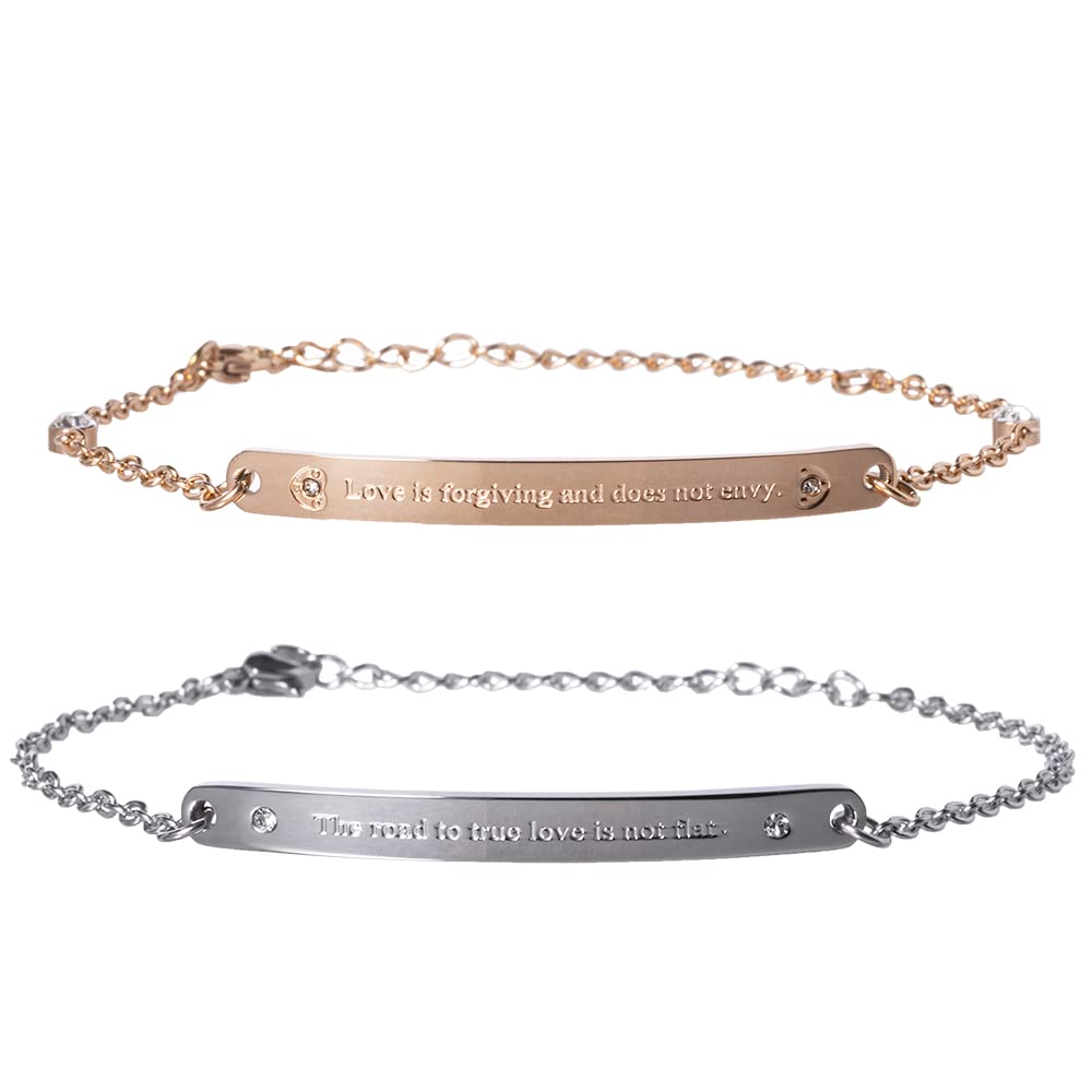 [felicitations] ペアブレスレット カップル ステンレス メンズ レディース ブレスレット