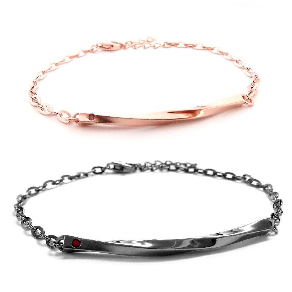 [クローストゥーミー] テディベア付き ダイヤモンド ペアブレスレット シルバー925 メンズ レディース ..