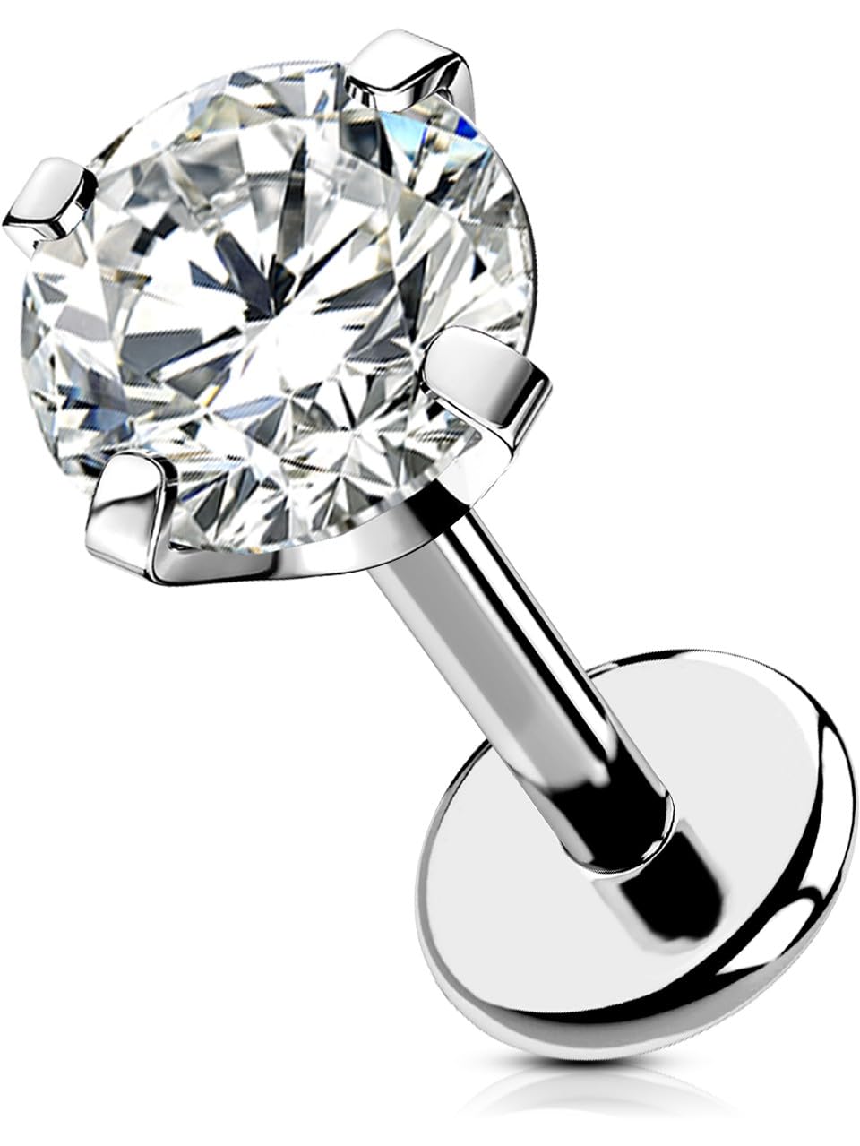 OUFER ボディピアス プッシュインリップスタッド 18G ヘリックスピアス ジュエリー チタン ラブレット..