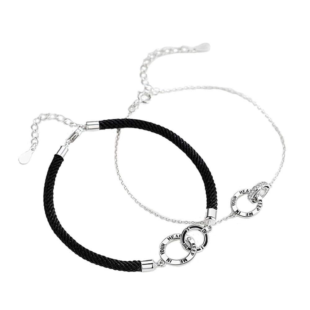 [IDOLCO] ペアブレスレット カップル ブレスレット ペア 編込み シルバー925純銀製 金属アレルギー対応..