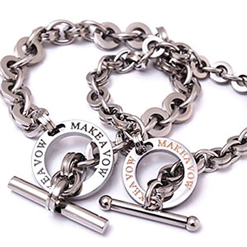 [2PIECES] sbr0110-pair [ブランド名 ペアブレスレット ステンレス カップル ブラック ピンクゴールド ..