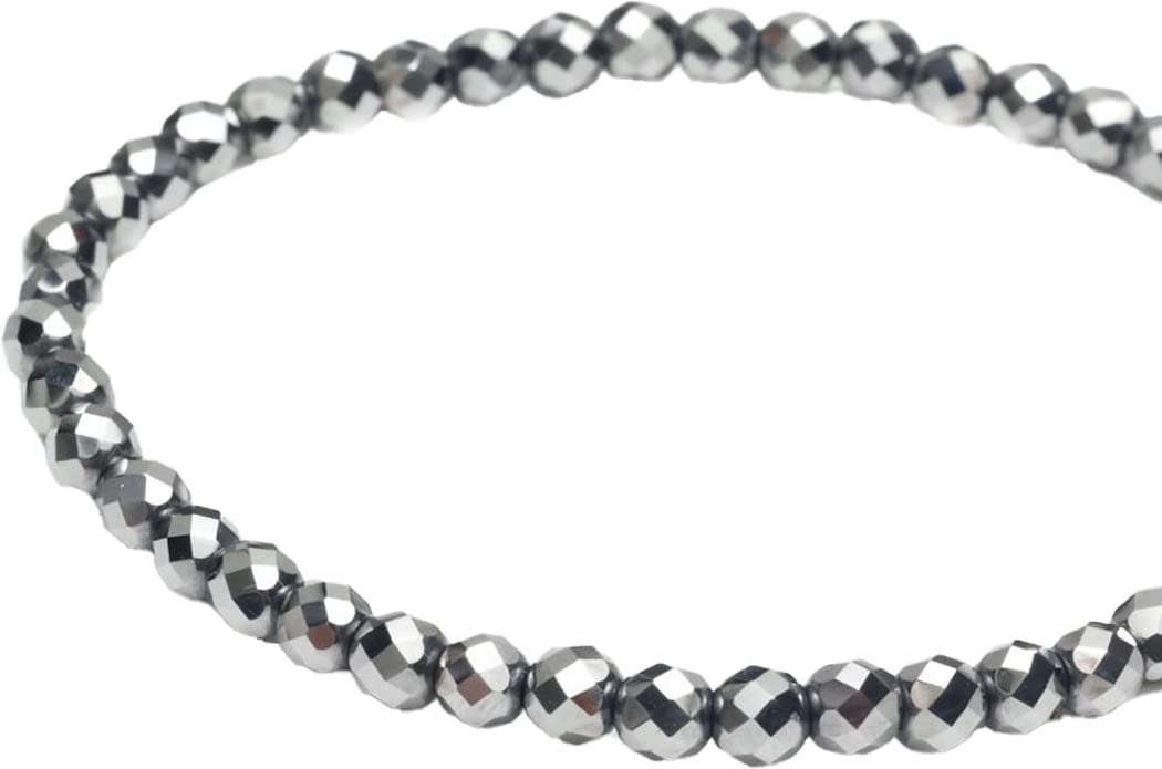 [OVER-9] テラヘルツ ブレスレット 4mm ダイヤモンドカット 本物 テラヘルツ鉱石 原石 パワーストーン ..