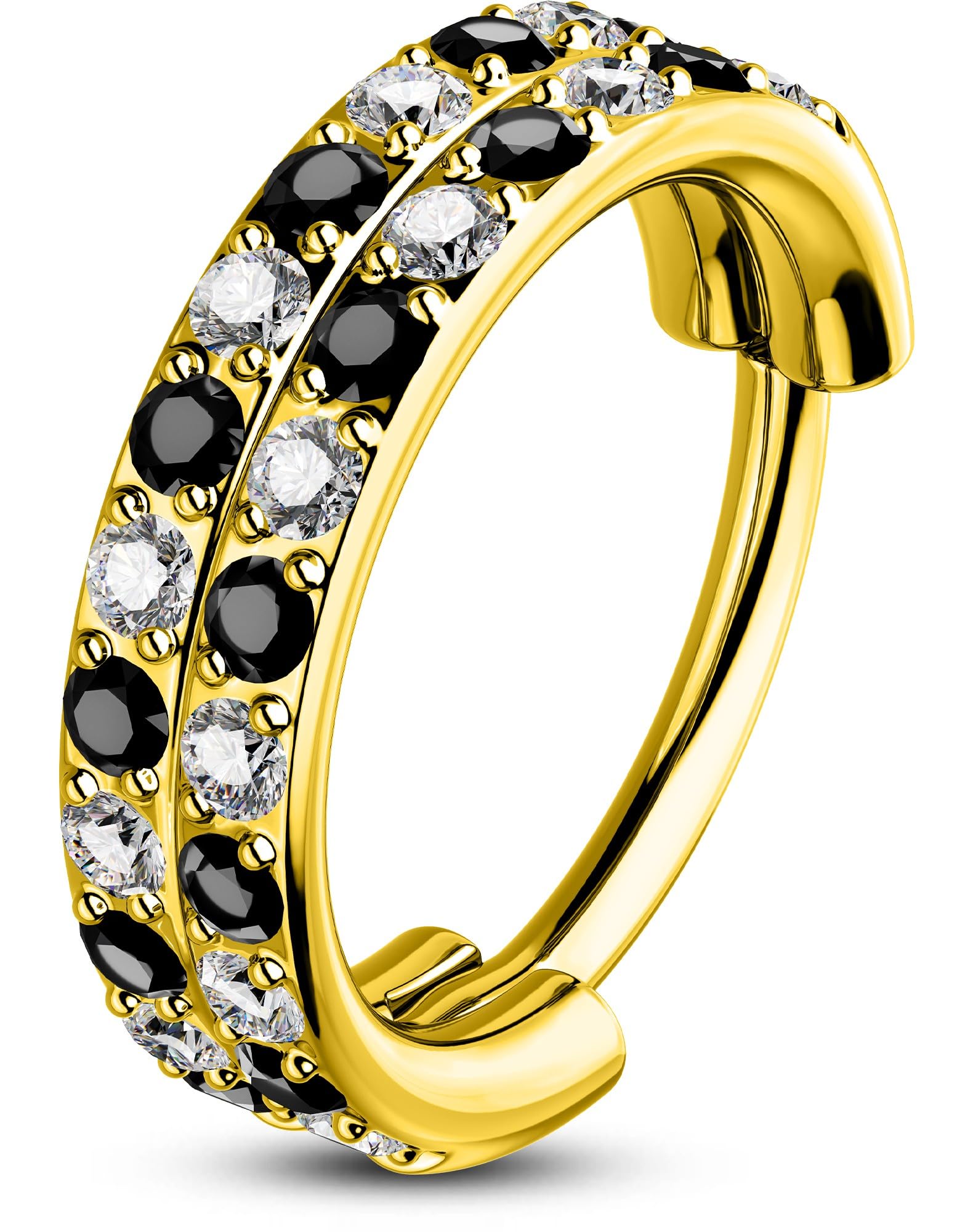 [OUFER Body Piercing] 20G 316Lステンレス鋼 ヒンジ式セグメント鼻リング ボディピアスジュエリー 鼻..