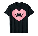 カニのハート型のデザイン Tシャツ