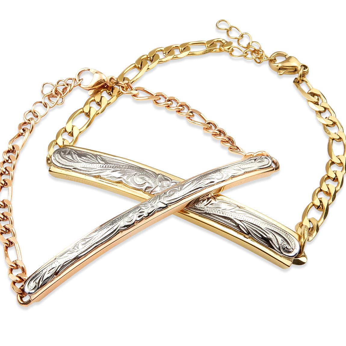 [アロハロカヒ] Aloha lokahi ハワイアンジュエリー ペアブレスレット サージカルステンレス ローズゴ..