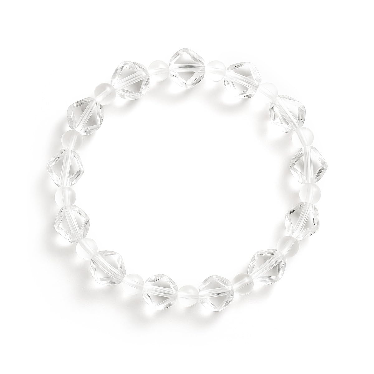 [AURABLOOM] ラッキーチャーム 白水晶 ブレスレット 6種セット 女性用 パワーストーン 浄化 おしゃれ ..