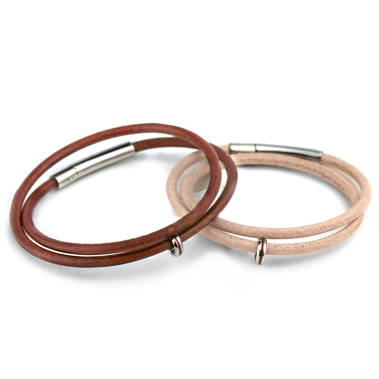 [クローストゥーミー] ペアブレスレット レザー シンプル ステンレス 本物の赤い糸 ベビーリング シン..