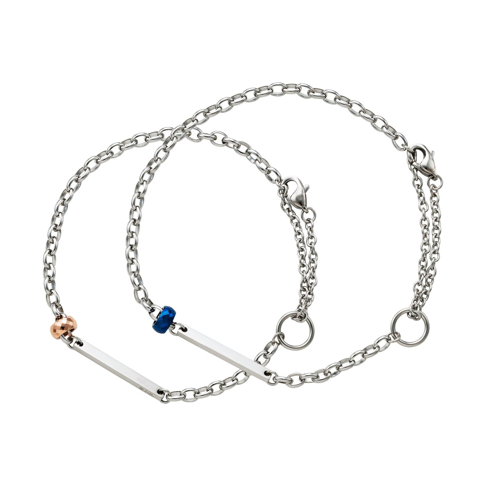 [ホワイトクローバー] ペアブレスレット ペアアンクレット 2way 2本セット カップル アレルギー対応 サ..