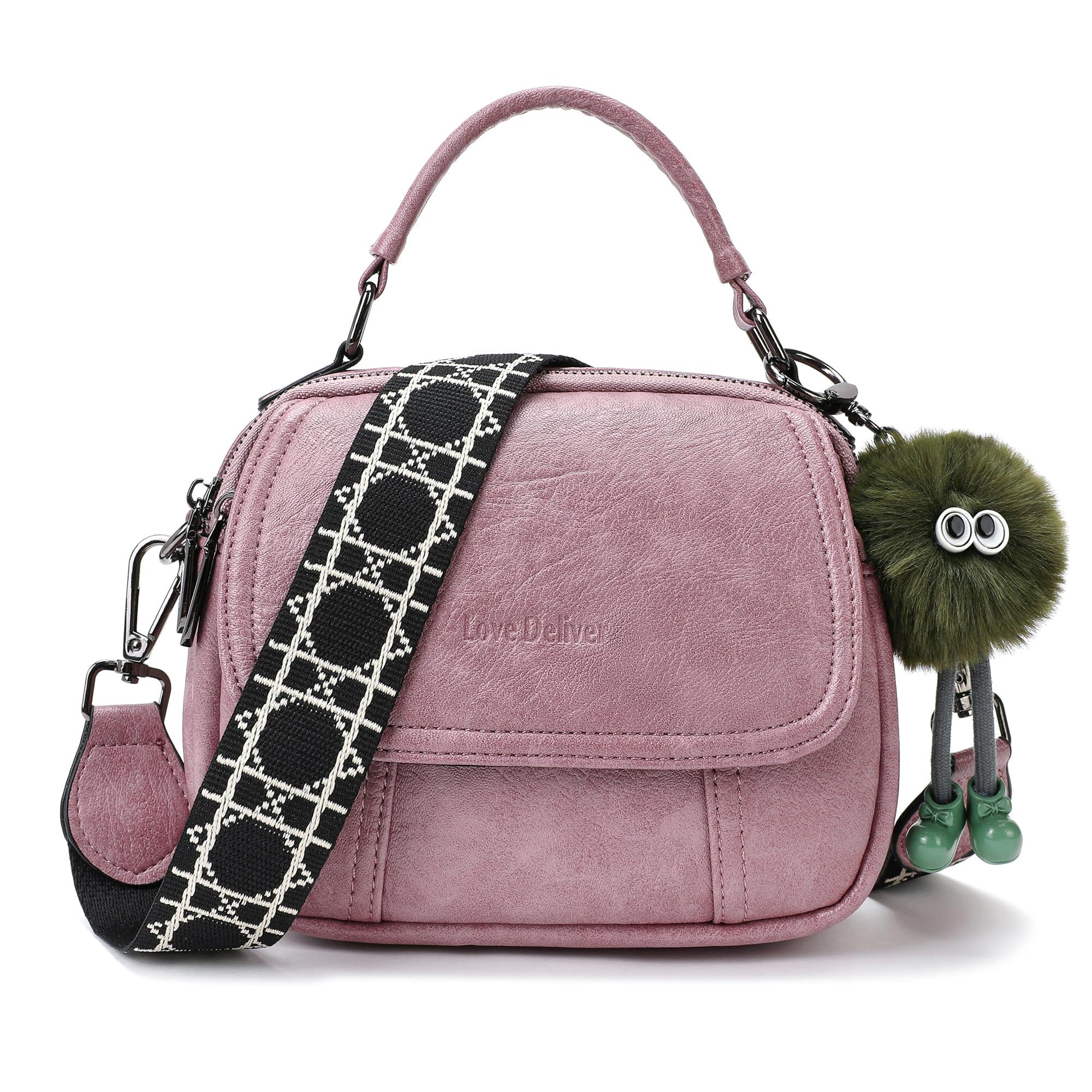 [Love Deliver] ショルダーバッグ レディース 斜めがけ ハンドバッグ 肩掛け PUレザー おしゃれ 人気 サイズ感 2way 軽量 防水 通勤 通学 旅行 アウトドア 誕生日プレゼント