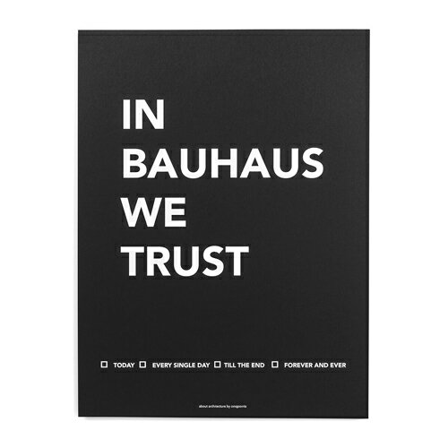 ＜ サンクポワン ＞ ポスター IN BAUHAUS WE TRUST | 建築 | アート | 雑貨 | 知育 | 教育 | 遊び | 学び | おうち時間 | 選べるラッピング | ギフト | CINQPOINTS | IN BAUHAUS WE TRUST -POSTER | CP031