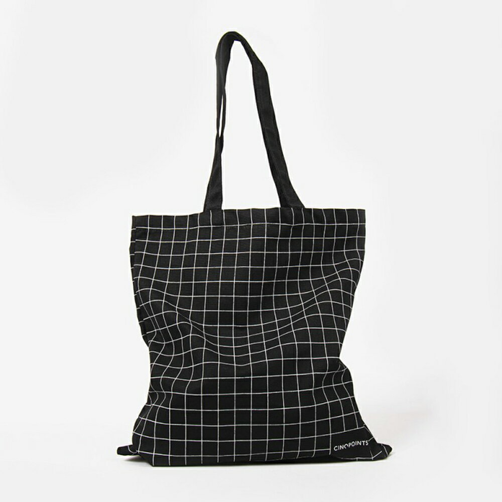 ＜ サンクポワン ＞ トートバッグ”グリッド”| 建築 | アート | 雑貨 | 遊び | 学び | ギフト | CINQPOINTS | TOTE BAG GRID BLACK | CP133