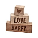 < ウドゥン・ストーリー > ON MY MIND HAPPY LOVE【日本総代理店】| インテリア | 雑貨 | 木製 | ワードブロック | メッセージ ...