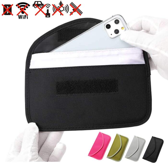 スマホ睡眠中電波カットケース 電磁波防止ケース 電磁波対策 wifi無線対策 ピンク カーキ グレー ブラック ゴールド 通帳ケース スマホケース スマートキーケース 安眠 病院 学校 防犯 母の日 父の日