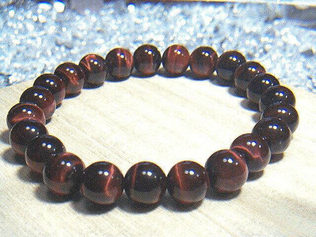 【送料無料】天然石・レッドタイガーアイ・パワーストーンブレスレット風水開運水晶