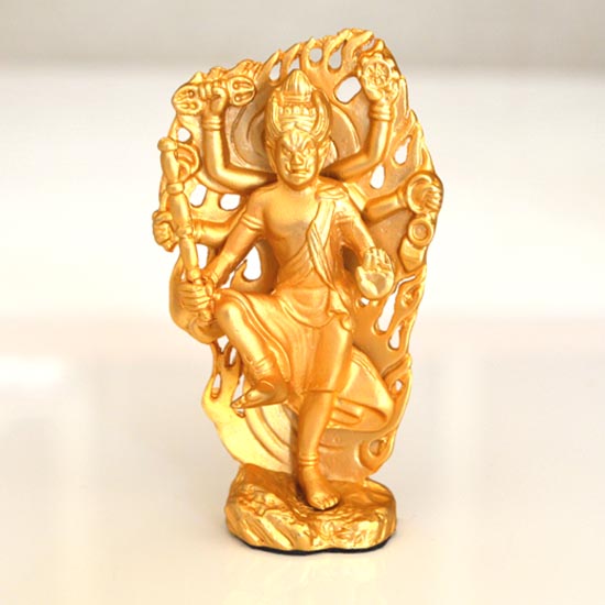 【送料無料】◆『トイレの神様』◆風水の≪純金メッキ仏像≫【日本製】烏枢沙摩明王（うすさまみょうおう）高級木黒檀の台座・水杯・仏像の3点セット！手工芸品/そうじ/大掃除/年末/風水置きもの/新年/干支/仏壇/仏具/神具/仏具/青の退魔師