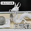 白龍 龍 置物 (沢山のお願い) 風水 龍の置物 風水グッズ 玄関 水晶《三本爪の龍》風水 白い龍 水晶玉 水杯 畳台座セット 金龍 天然石 本水晶 ドラゴンボ...