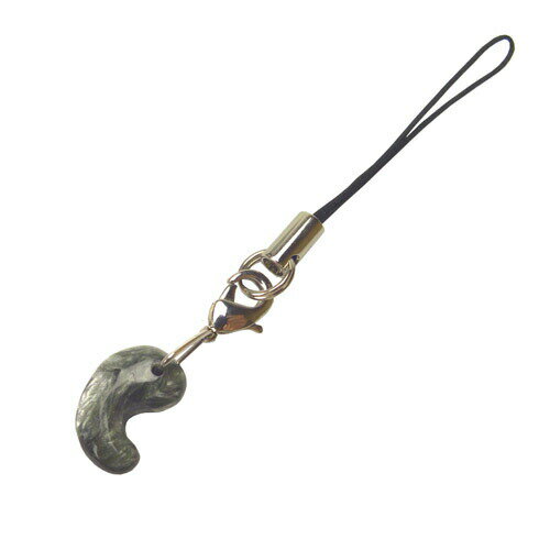 【送料無料】●セラフィナイト（クリノクロア）●◎古代勾玉◎まがたま◎ストラップ《対人関係/人付き合いが/引越し/就職/進学/》天然石/風水グッズ/開運/占い/水晶/パワーストーン/天使の翼/天使の羽