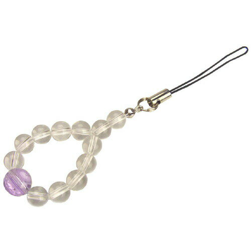 ◆ラベンダーアメジスト≪心癒す愛の守護石≫☆ワンポント・ミニストラップ風水グッズ/天然石/水晶/パワーストーン