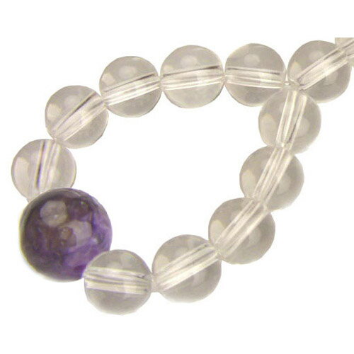 ☆ワンポイト・ミニストラップ◆チャロアイト ● ● 【スタッフコメント】 ストラップとして小さめのため、複数のストラップと併用して使用する事が出来きます♪ ★☆★☆★☆★☆★☆★☆★☆★☆ 【この商品の魅力】 ≪チャロアイト≫と恋愛から仕事まであらゆる幸運を呼ぶ、全体運を上昇させるオールマイティーな水晶を組み合わせたワンポイント・ミニストラップ。 チャロアイトは人を惹きつけてやまないミステリアスな魅力を持った石です。持ち主の心を安らかにするとともに、異性を惹きつる魅力を引き出してくれます。 世界三大ヒーリングストーンの1つといわれ、持ち主のエネルギーを浄化しすべてのバランスを整え保つことをと言われています 転機やチャンスの好機を逃してしまわないように助けてくれる石でもあります。 ★☆★☆★☆★☆★☆★☆★☆★☆ ●【サイズ】全長100mm、幅25mm ●【材質】透明AA水晶6mm玉 （天然石） 　　　　　　チャロアイト8mm玉（天然石） ●【主な原産国】　水晶（ブラジル） 　　　　　　　　　　　チャロアイト（ブラジル） ● ● チャロアライト　チャロライト　チャロアナイト