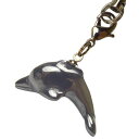 【送料無料】●ヘマタイト●★イルカのストラップ★≪幸福のお守り≫★《仕事運/金運/勝負運/ギャンブル》天然石風水グッズ/開運/占い/水晶/パワーストー/いるか/...
