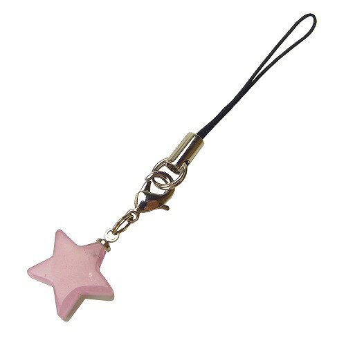 【送料無料】●ローズクォーツ●☆星のかたち☆スターストラップ《恋愛!/愛情/結婚/人...